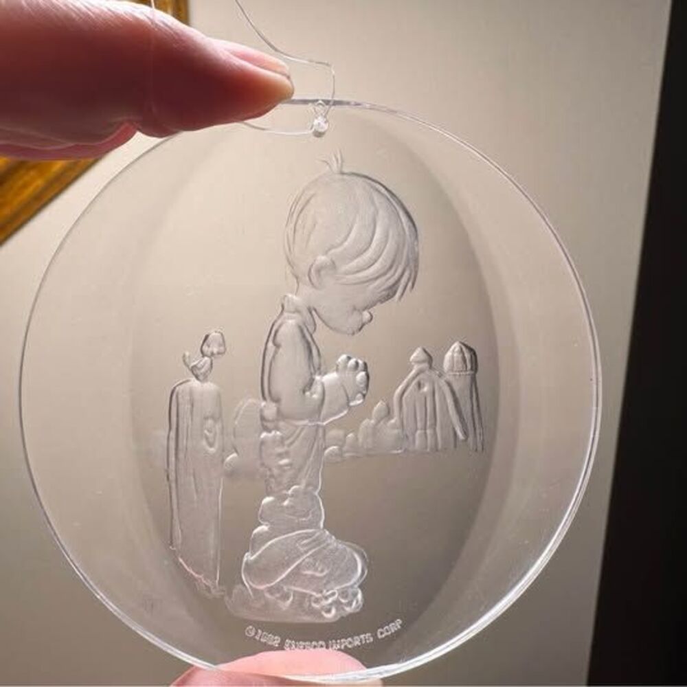 Precious Moments 1982 He Leadeth Me Acrylic Ornament Enesco Original Box